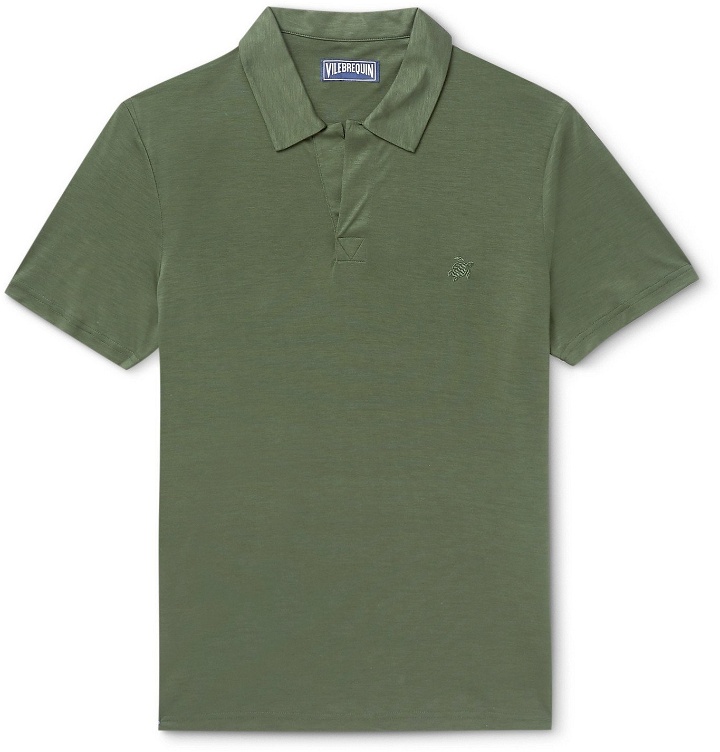 Photo: Vilebrequin - Pirinol Tencel Polo Shirt - Green