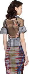 Ottolinger Gray Mesh Padded Blouse