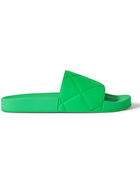 Bottega Veneta - Intrecciato Rubber Slides - Green