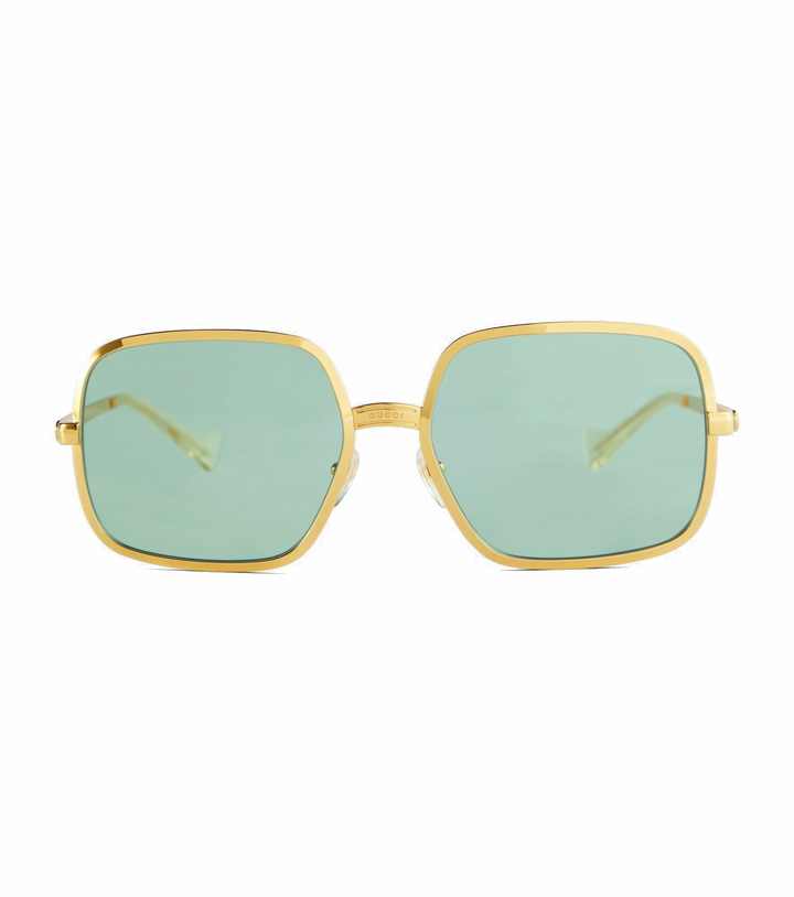 Photo: Gucci - Square-frame metal sunglasses