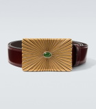 Versace Embellished leather belt