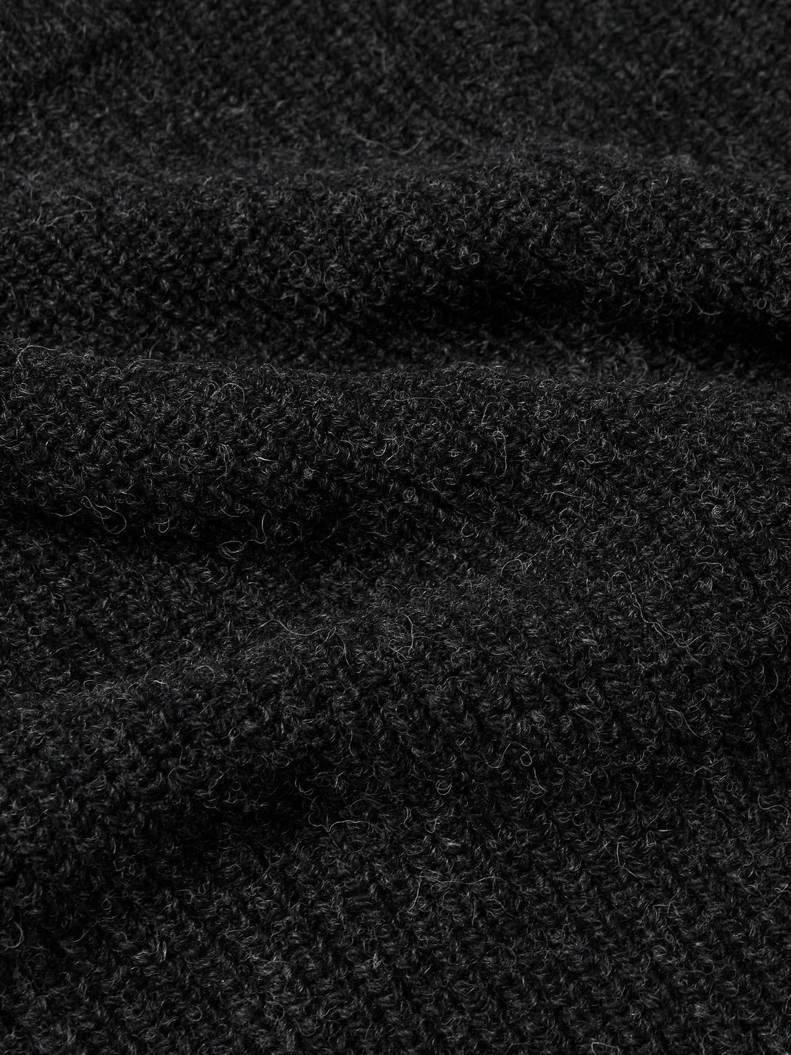La Paz - Teixeira Ribbed Shetland Wool Sweater - Black