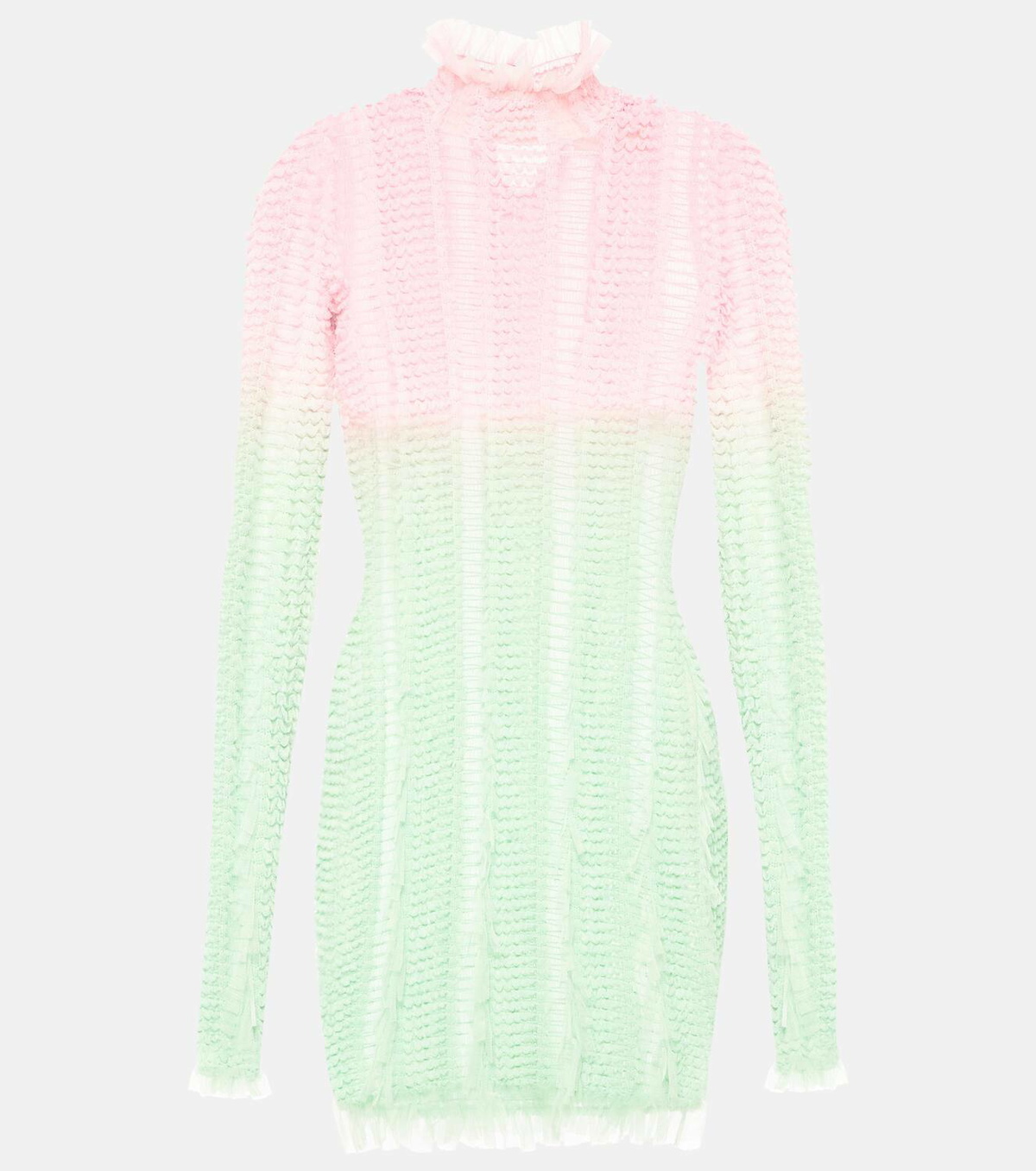 Roberta Einer Angel printed tulle-trimmed minidress