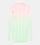 Roberta Einer Angel printed tulle-trimmed minidress