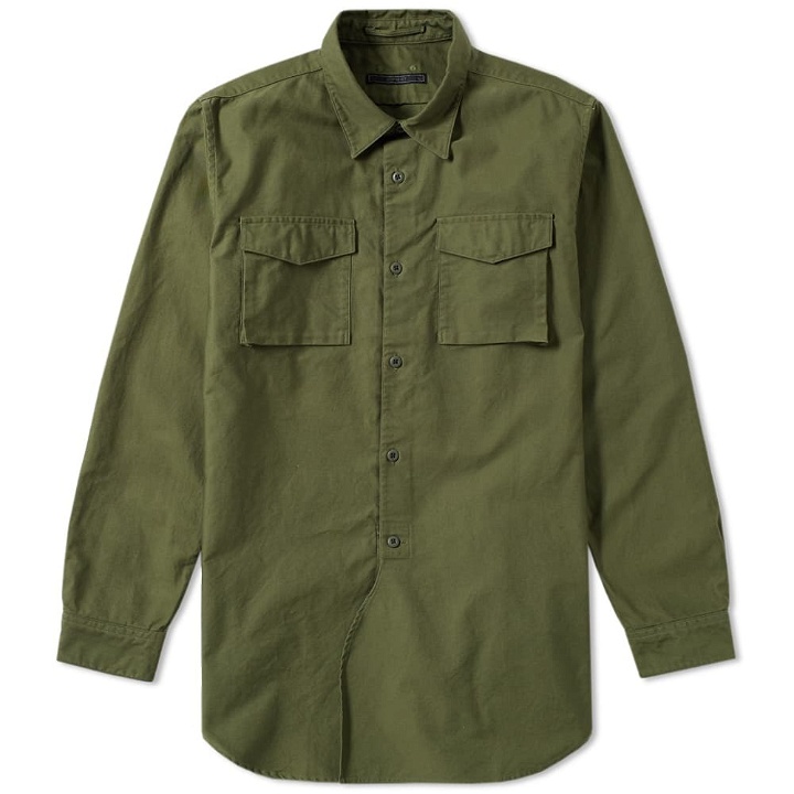 Photo: SOPHNET. Military Pocket Long Shirt Green