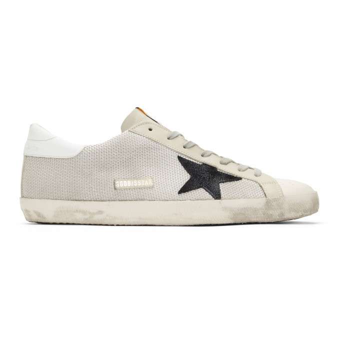 Photo: Golden Goose Grey and Off-White Cord Superstar Sneakers