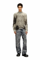 Diesel Destroyed jumper with floating yarns - Knitwear Mens in Grey
