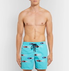 Vilebrequin - Mistral Mid-Length Embroidered Swim Shorts - Men - Blue