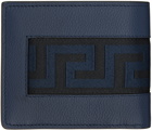 Versace Navy Greca Wallet