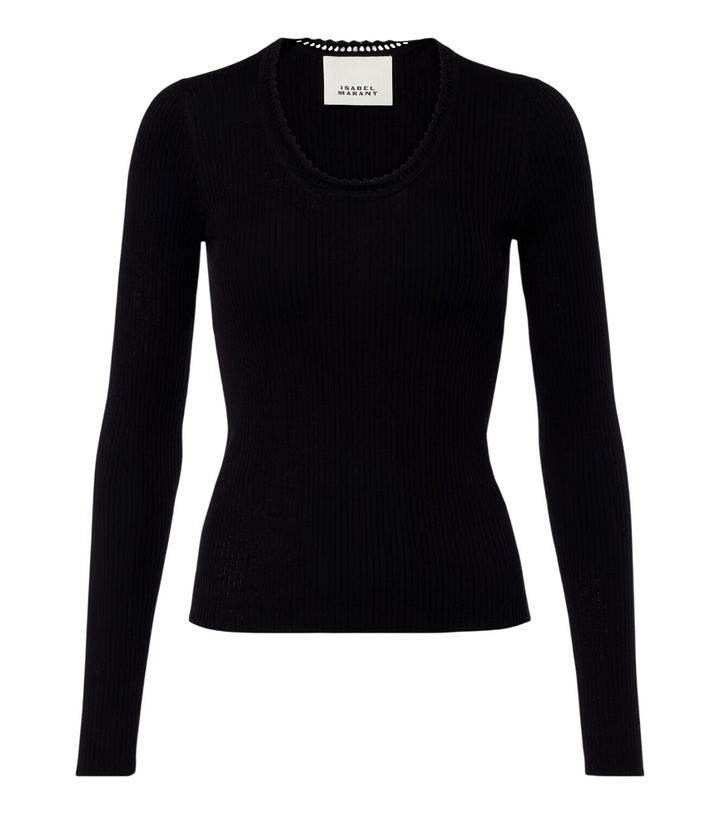 Photo: Isabel Marant Selenie ribbed-knit silk and cotton sweater