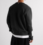 MCQ - Appliquéd Embroidered Cotton-Jersey Sweatshirt - Black