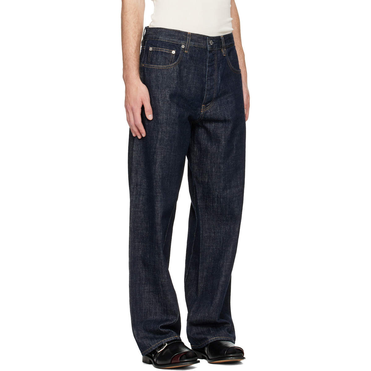 Sunflower Navy Wide Twist Jeans