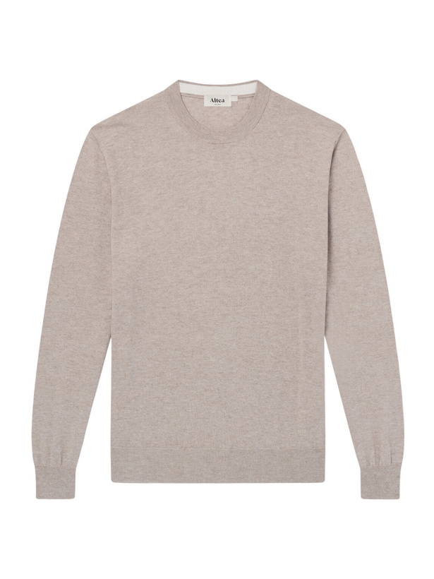 Photo: Altea - Cotton and Cashmere-Blend Sweater - Neutrals