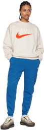 Nike Blue Cotton Lounge Pants