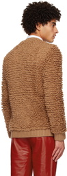 Ernest W. Baker Tan Crewneck Cardigan