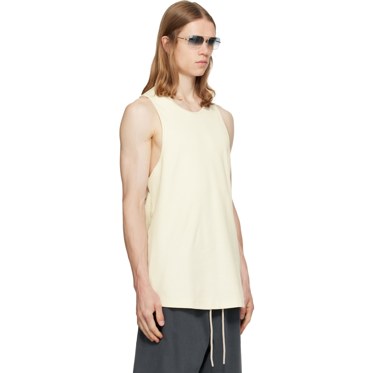 Fear of God ESSENTIALS Off-White Ribbed Essential Tank Top