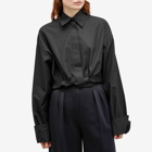 Sportmax Women's Sarong Cropped Shirt in Black