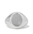 Bunney - Hammered Sterling Silver Signet Ring - Silver