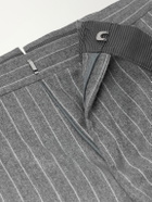 TOM FORD - Straight-Leg Pinstripe Wool-Flannel Trousers - Gray