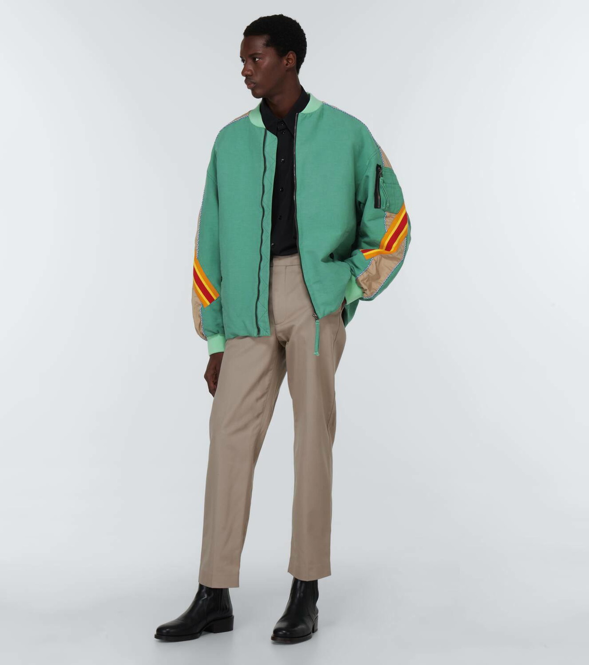 Incotex x Facetasm Colorblocked bomber jacket