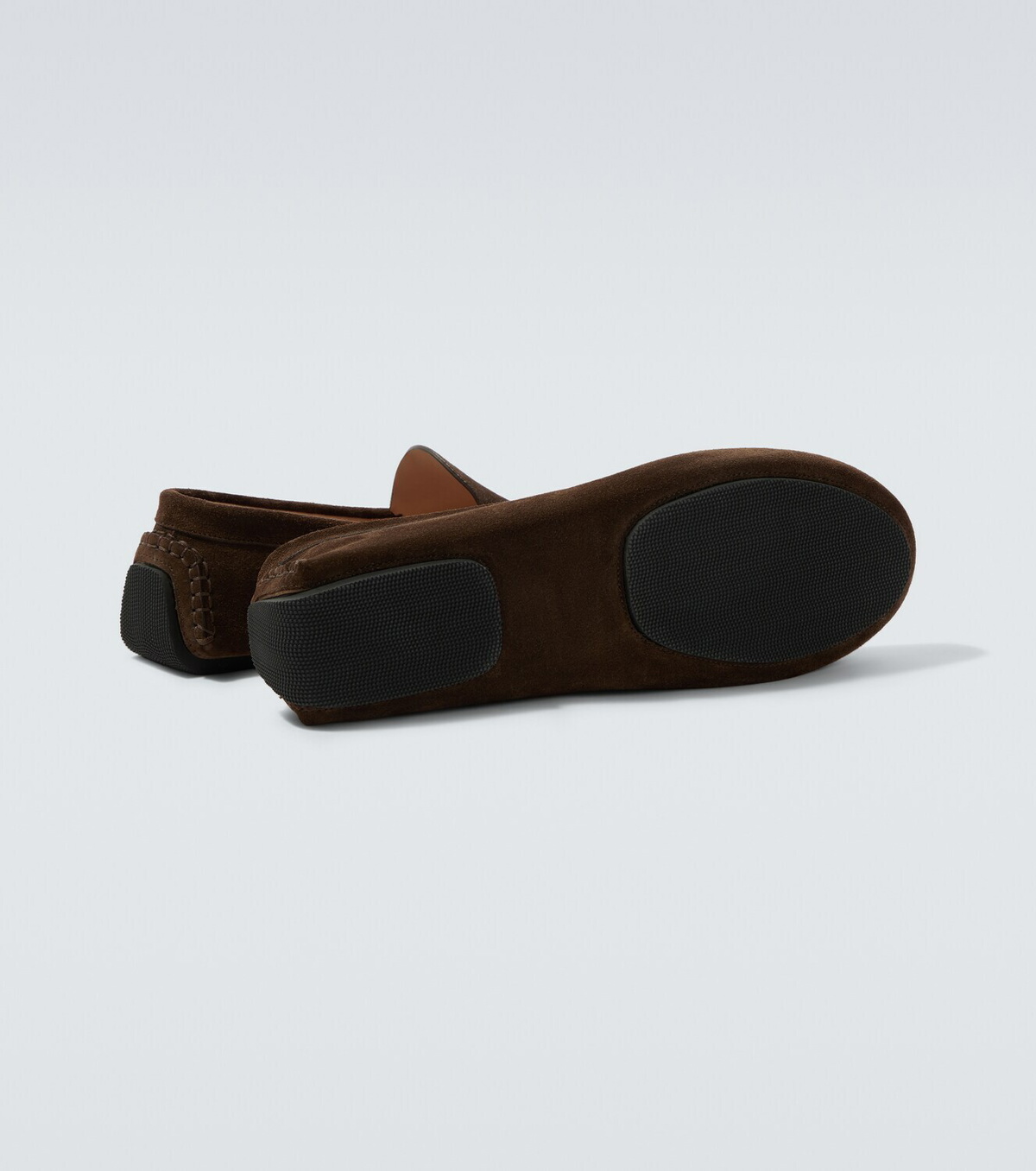 The Row New Lucca suede slip-on shoes
