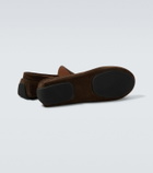 The Row New Lucca suede slip-on shoes