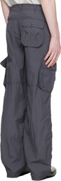 COOR Gray Multi-Pocket Stitch Pointed Cargo Pants