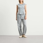 Peachy Den Women's Missy Asymmetric Stretch Blouse Presented by END. in Check
