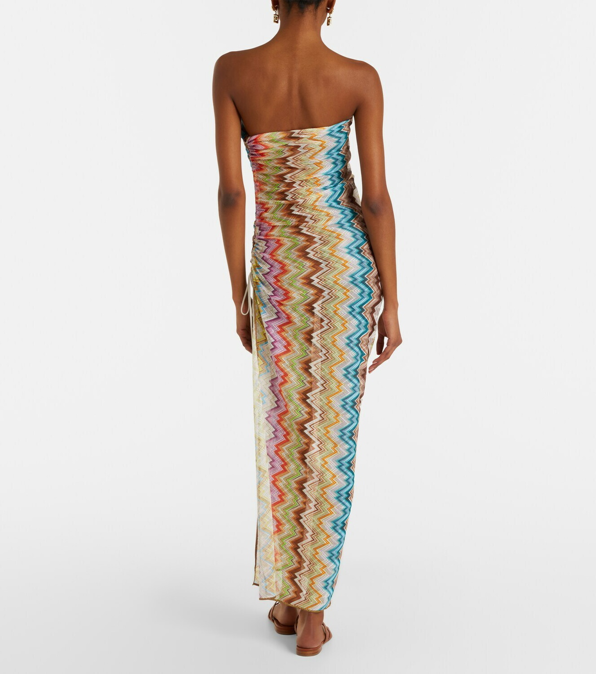 Missoni Zigzag gathered midi dress