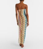 Missoni Zigzag gathered midi dress