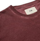 Folk - Assembly Garment-Dyed Cotton-Jersey T-Shirt - Burgundy