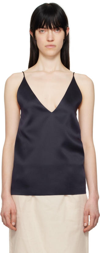 Photo: Carven Navy Double Satin Camisole