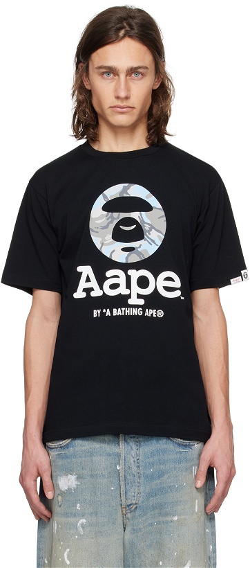 Photo: AAPE by A Bathing Ape Black Moonface Camo T-Shirt