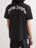 Palm Angels - Logo-Print Cotton-Jersey T-Shirt - Black