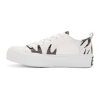 McQ Alexander McQueen White and Black Plimsoll Platform Low Sneakers