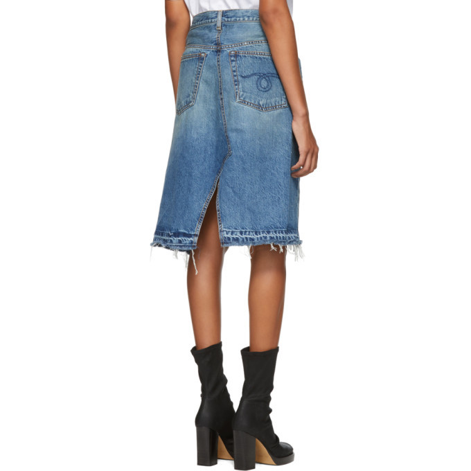 R13 Blue Denim Norbury Skirt R13