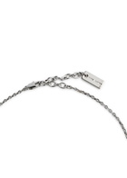 Marc Jacobs Button Charm Silver-plated Necklace - Black And Silver - One Size