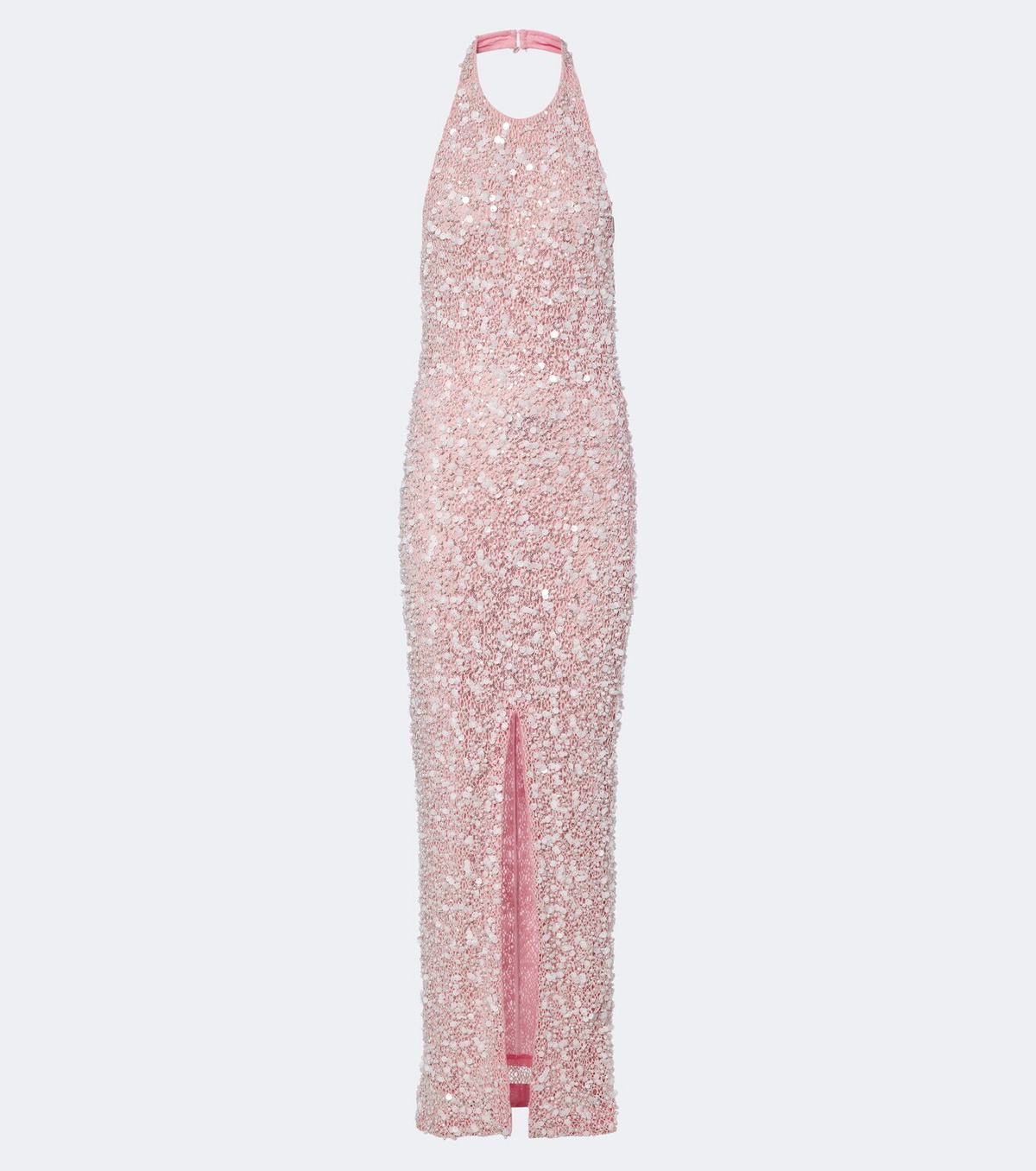 Là Fuori Isolde sequined halterneck gown