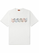 Missoni - Embroidered Cotton-Jersey T-Shirt - White