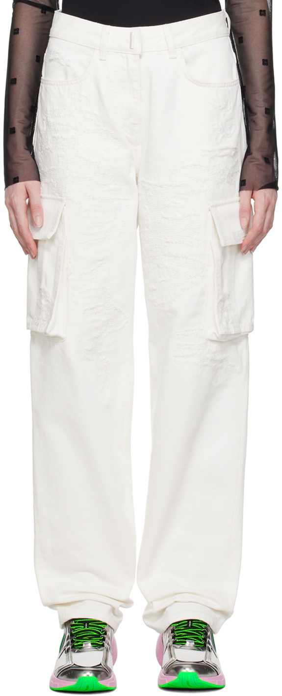 Givenchy White Oversized Cargo Pants Givenchy