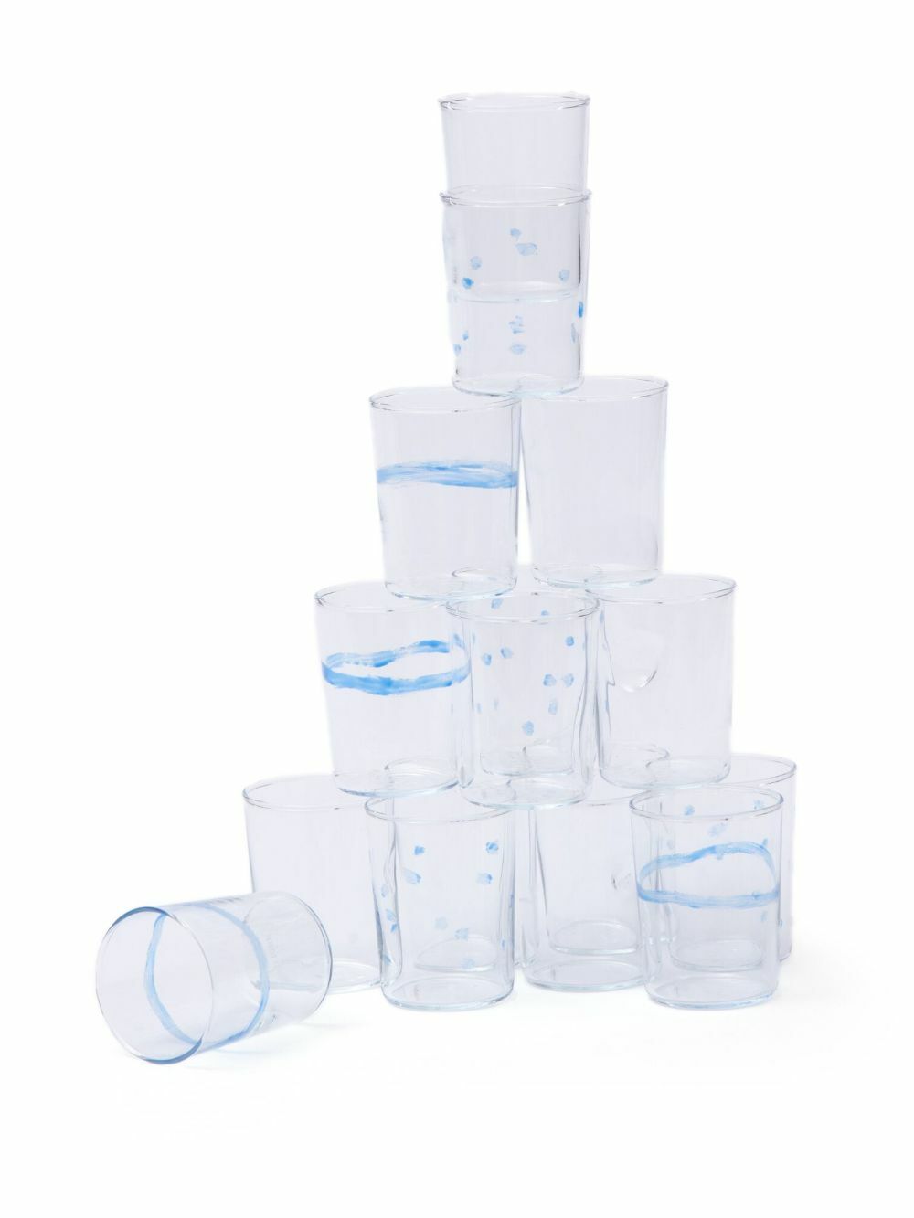 NIKO JUNE Blue Soft Serve Line Glass Set