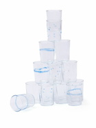 NIKO JUNE Blue Soft Serve Line Glass Set