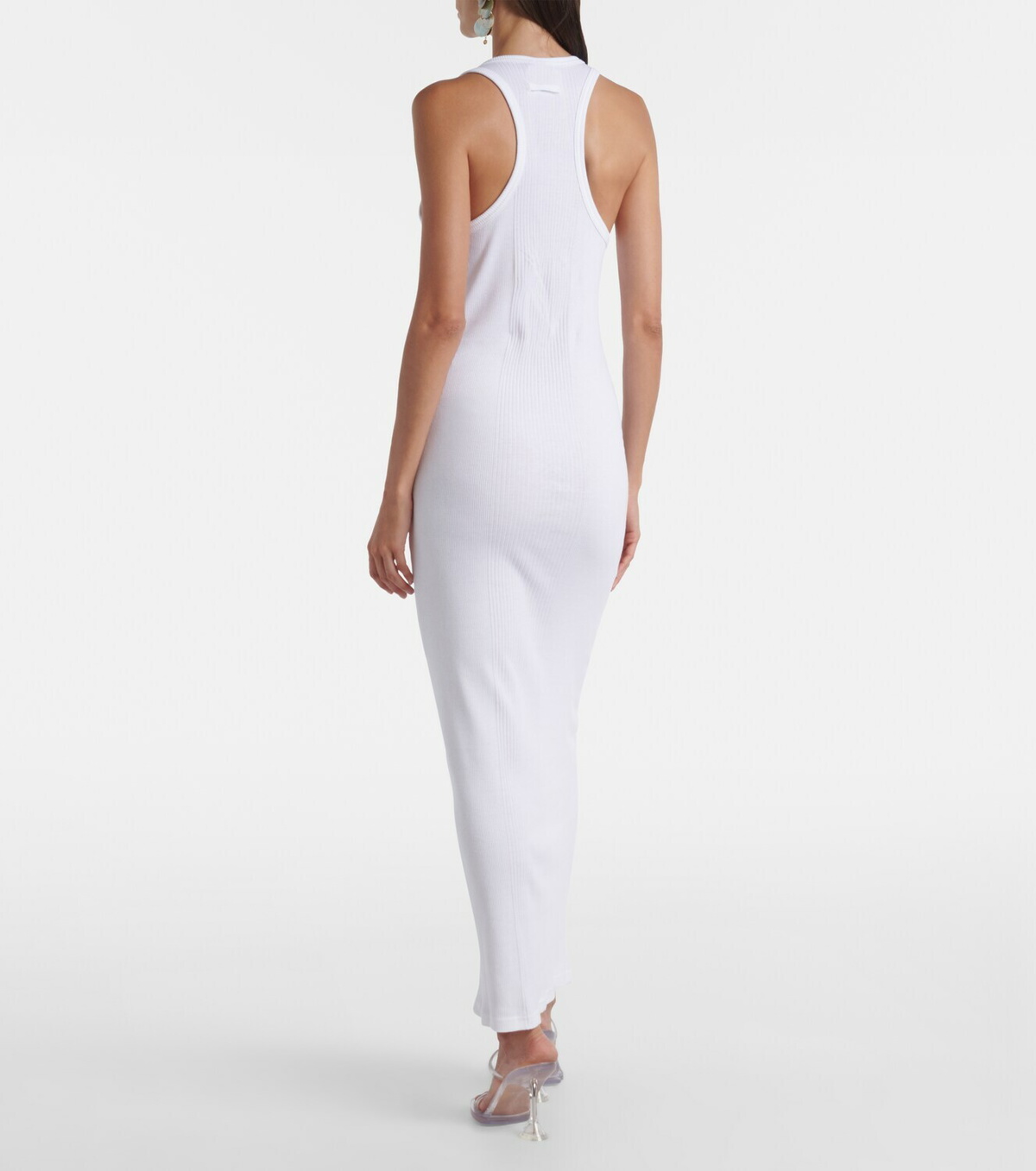 Jean Paul Gaultier Piercing cotton jersey maxi dress