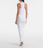 Jean Paul Gaultier Piercing cotton jersey maxi dress
