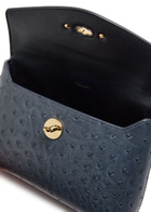 Mulberry Darley Ostrich Leather Pouch - Blue - One Size