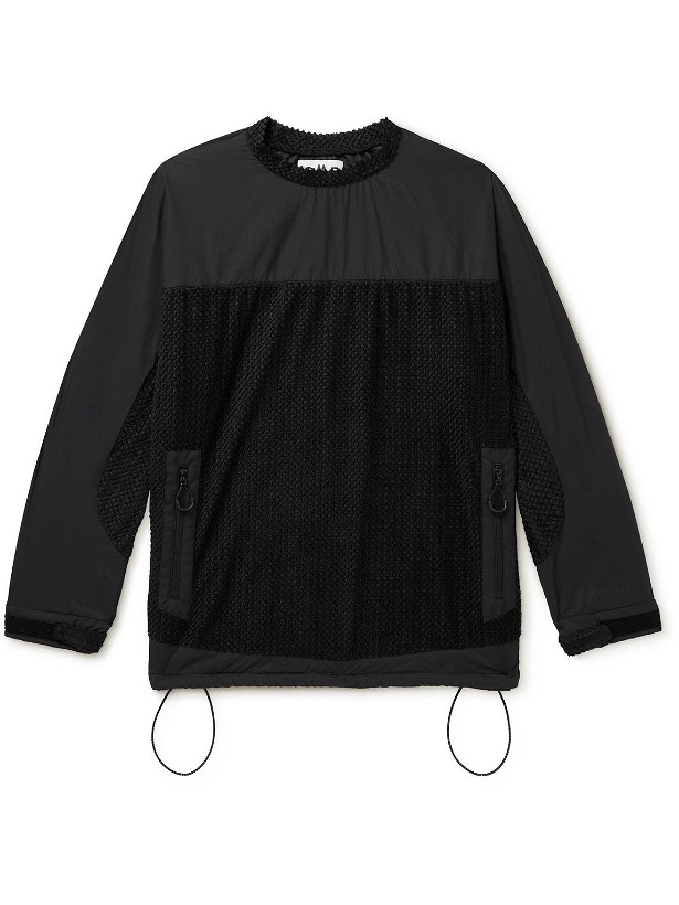 Photo: Comfy Outdoor Garment - Panelled Shell and Mesh Sweatshirt - Black