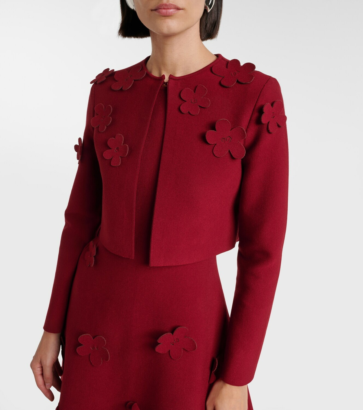 Oscar de la Renta Floral cropped cardigan