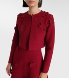 Oscar de la Renta Floral cropped cardigan