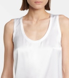 Brunello Cucinelli Stretch-silk satin tank top