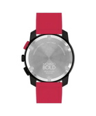 Movado Bold TR90 Chronograph Quartz Red Dial Mens Watch 3601215